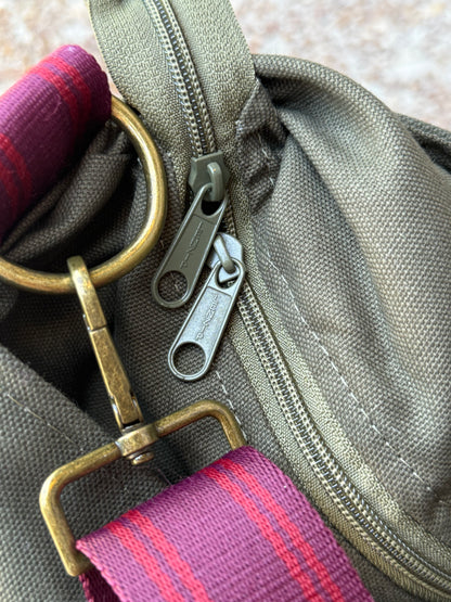 The Mahjong Field Bag, NAVY/NATURAL OR OLIVE — view 9 of 14