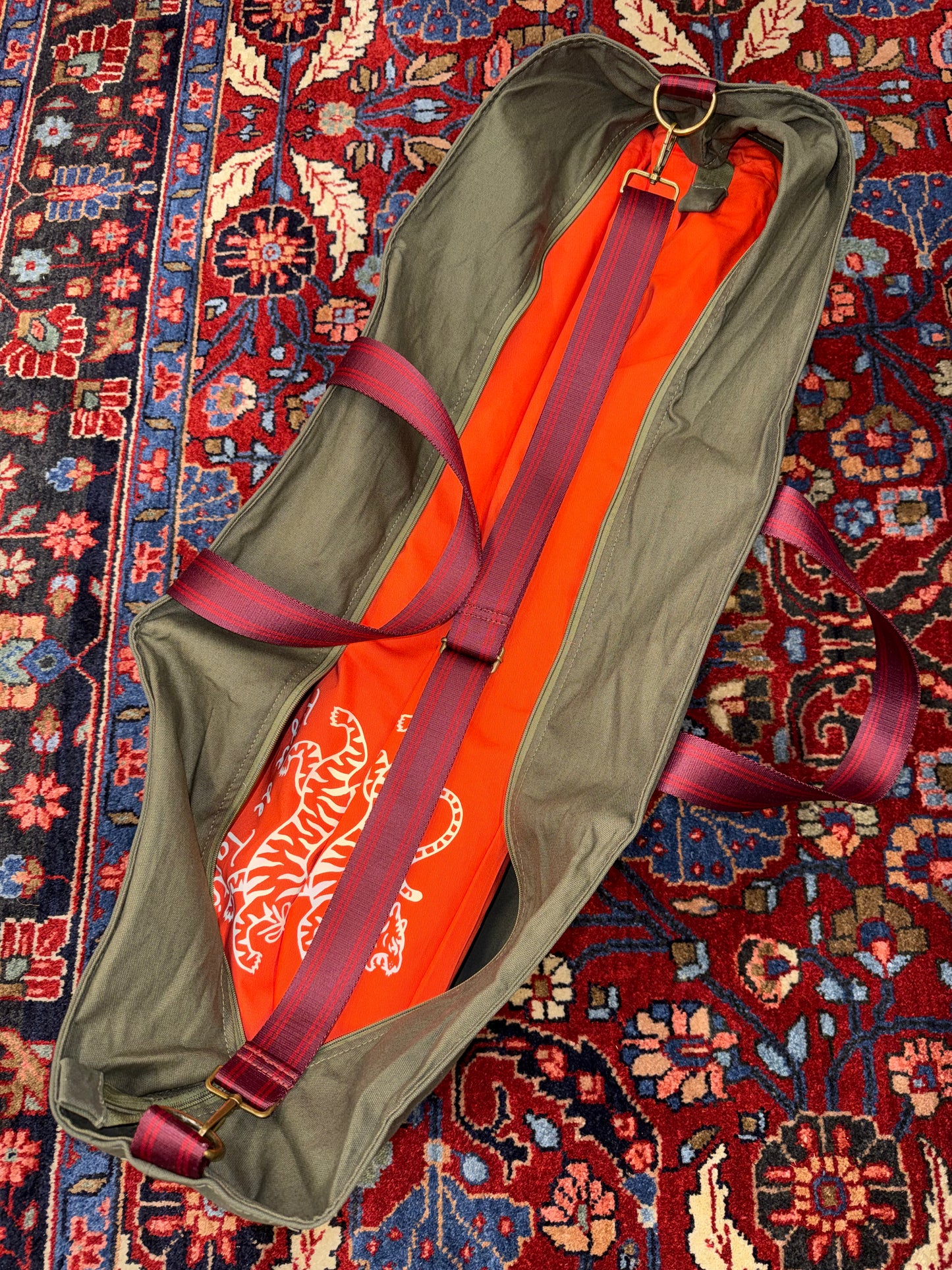 The Mahjong Field Bag, NAVY/NATURAL  OR OLIVE