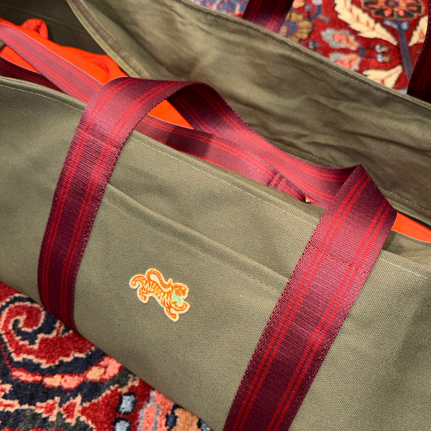 The Mahjong Field Bag, NAVY/NATURAL  OR OLIVE