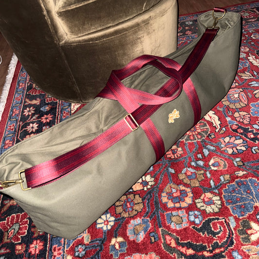 The Mahjong Field Bag, NAVY/NATURAL OR OLIVE