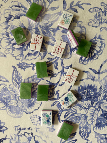 Mahjong Gaming Mat, CHINOISERIE DENIM — view 6 of 8