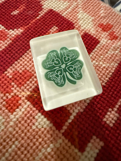 RETURNS IN JULY -House Clovers: Classic American Mahjong Tile Set with Signature Clover Logo — view 2 of 20