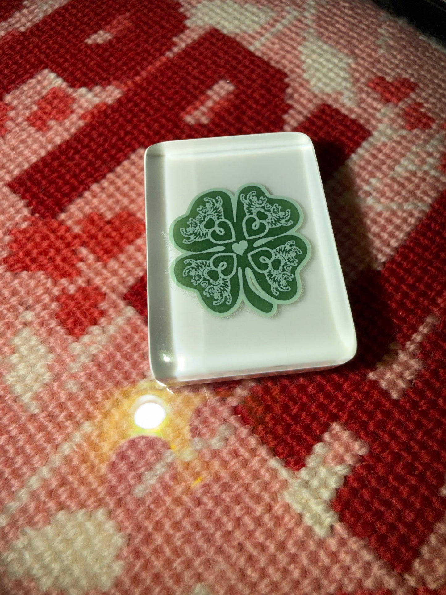 House Clovers: Classic American Mahjong Tile Set with Signature Clover Logo