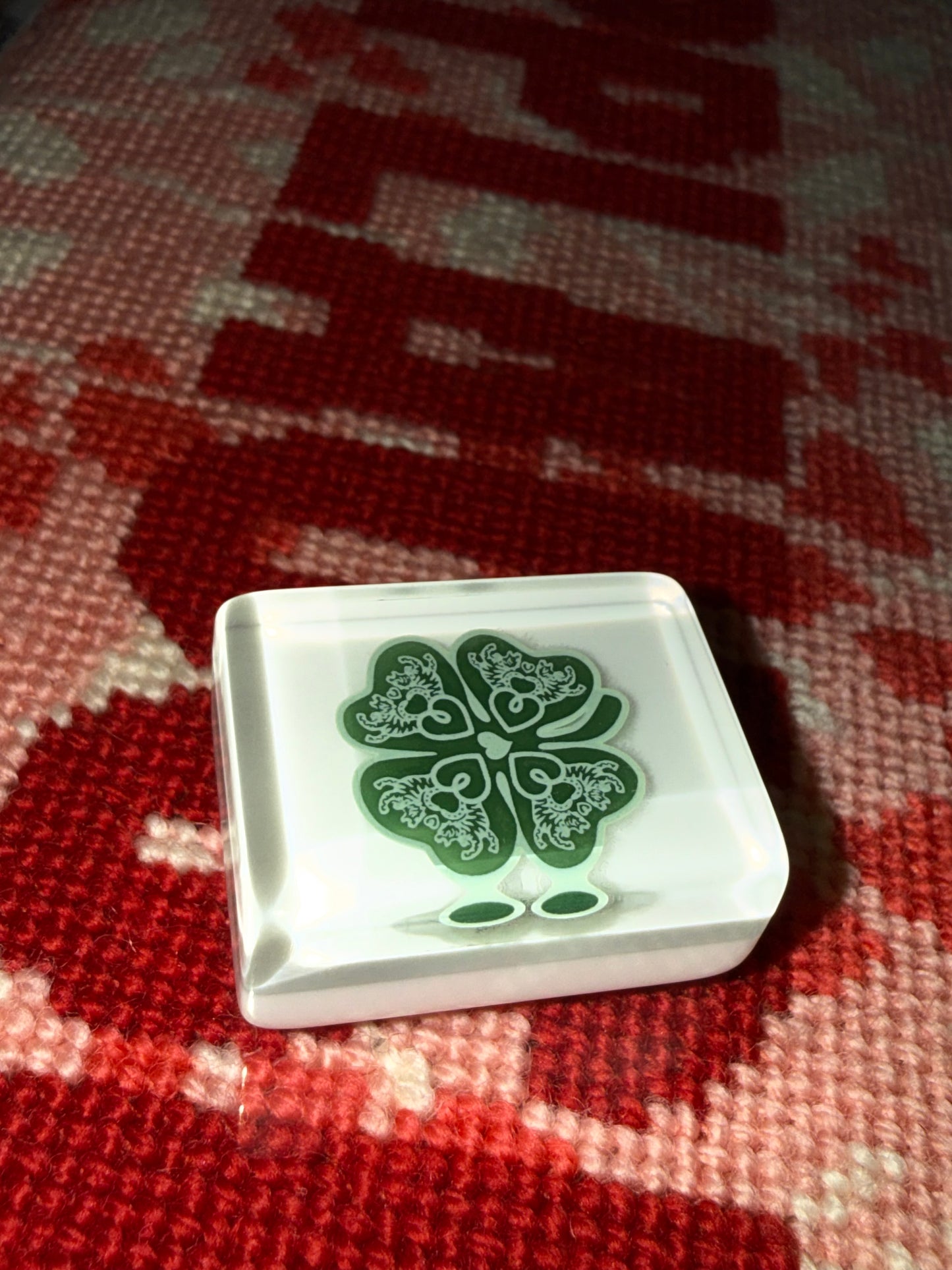 House Clovers: Classic American Mahjong Tile Set with Signature Clover Logo