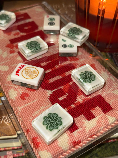 RETURNS IN JULY -House Clovers: Classic American Mahjong Tile Set with Signature Clover Logo — view 7 of 20