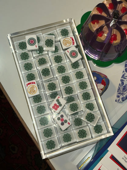 RETURNS IN JULY -House Clovers: Classic American Mahjong Tile Set with Signature Clover Logo — view 14 of 20