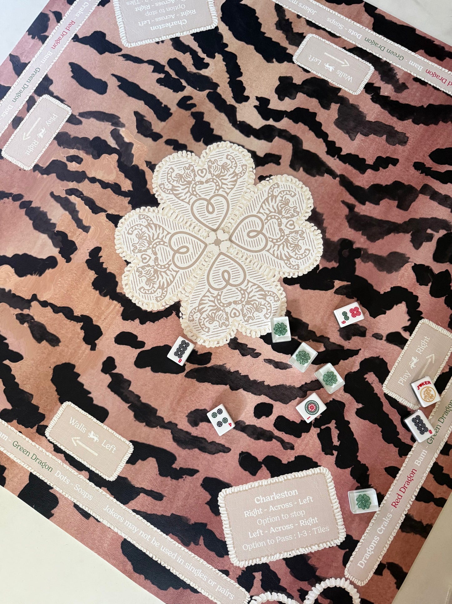 Mahjong Gaming Mat, EL TIGRE ** RULES EDITION***