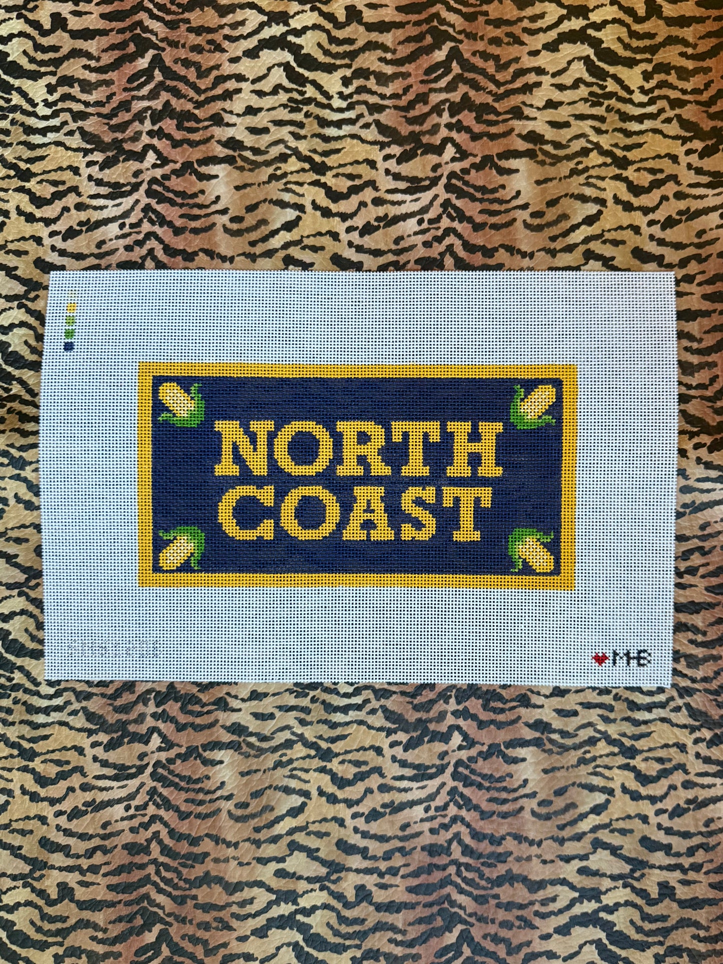 North Coast Hand Painted Needlepoint Canvas