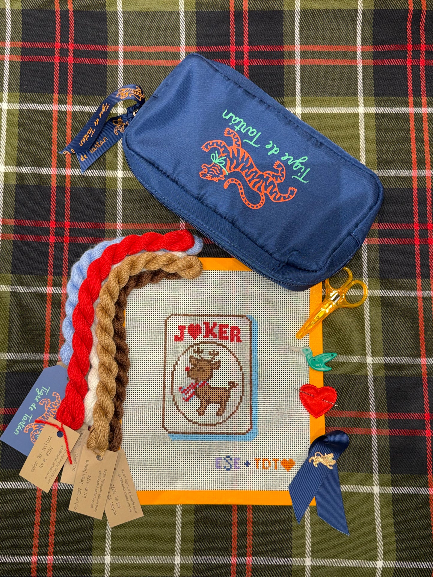 MJTI x TDT Mahjong Tile/Needlepoint Gift Kits, ASSORTED STYLES