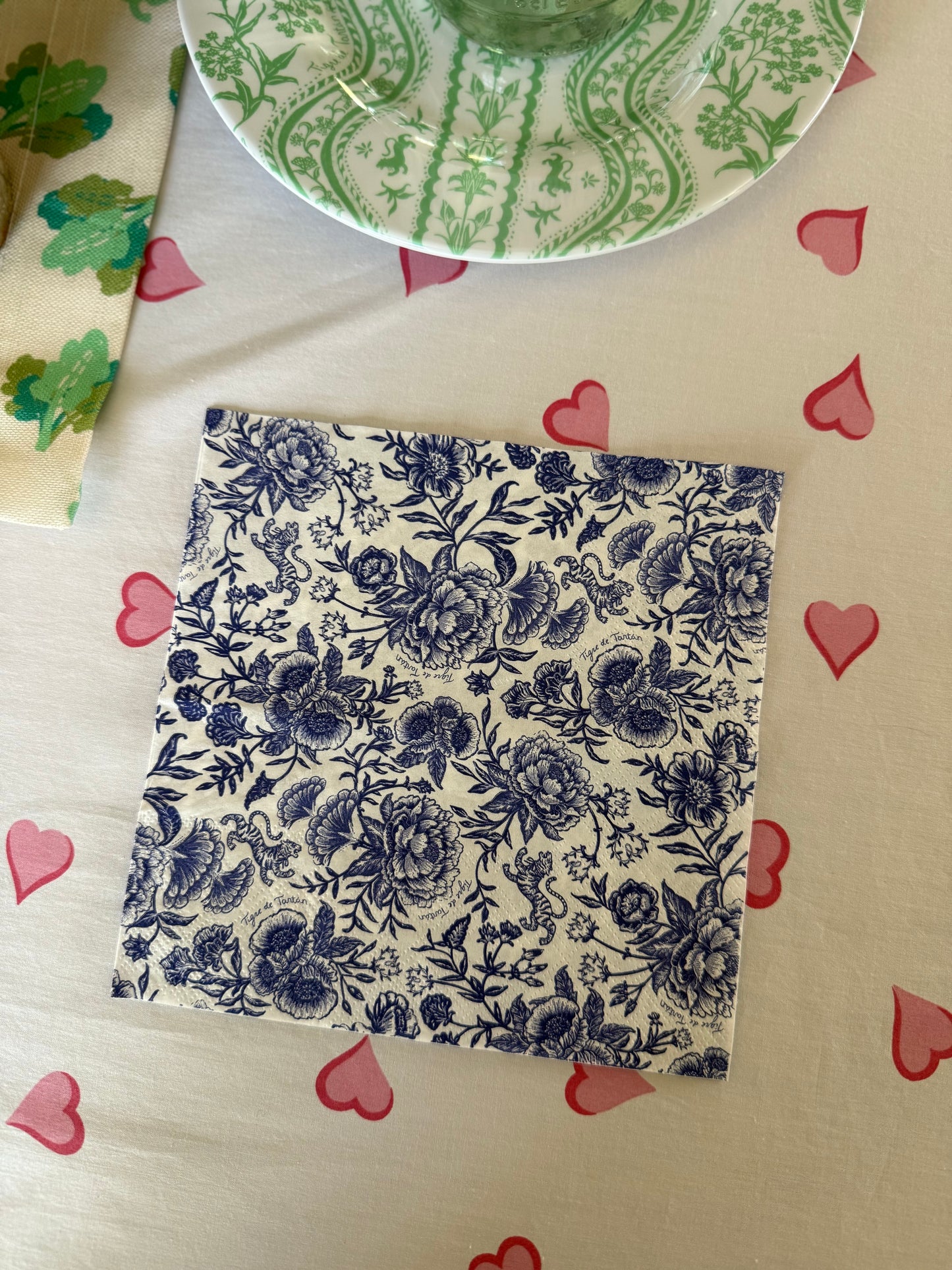 NEW! Chinoiserie Bleu Paper Dinner Napkins – Pack of 40