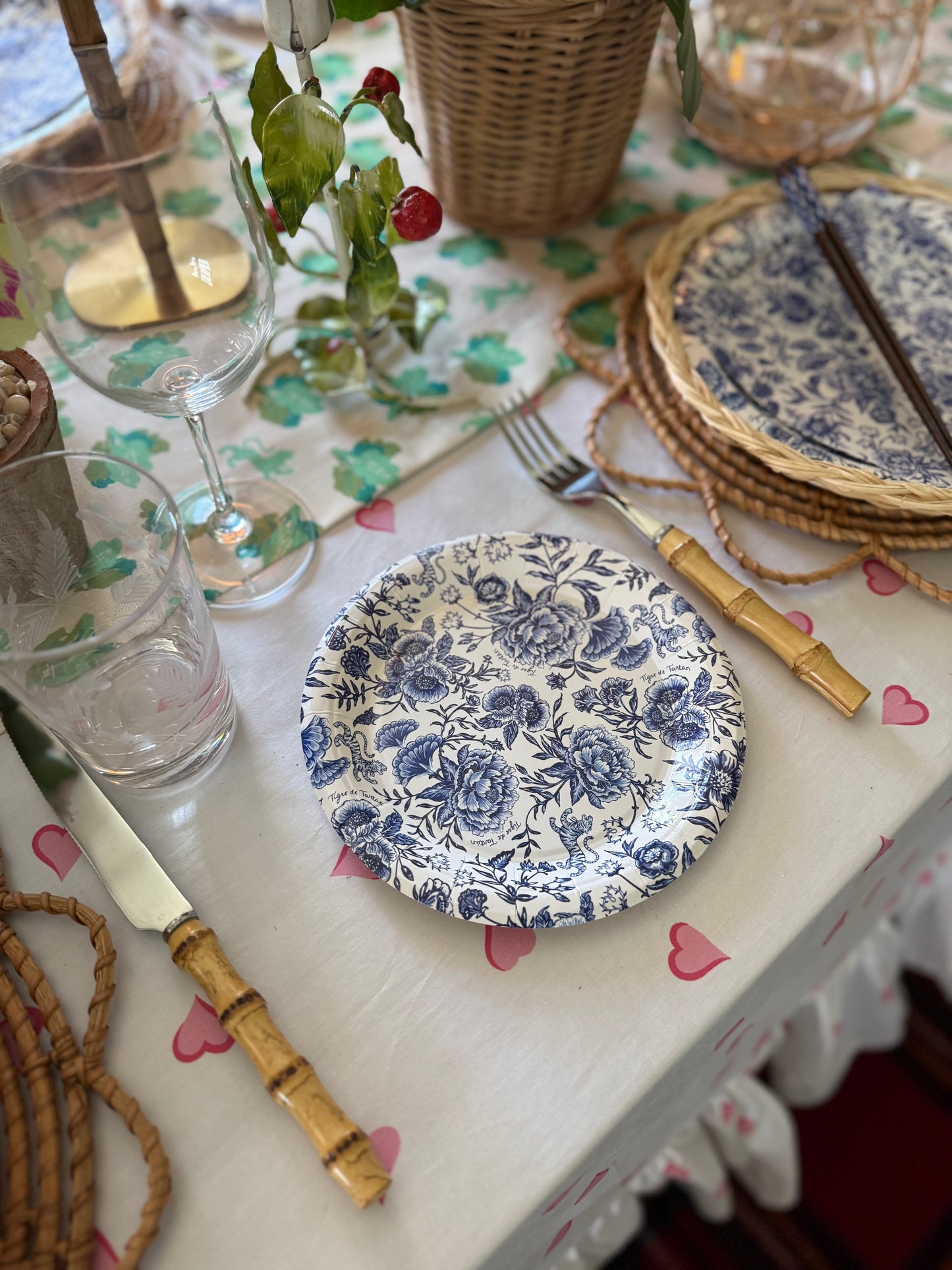 NEW! Chinoiserie Bleu 7" Paper Plates – Set of 10