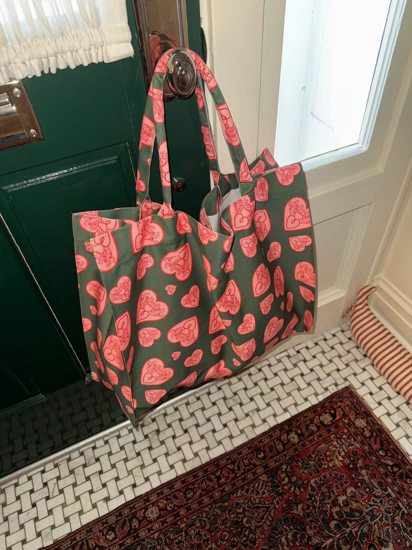 Jumbo Slouchy Denim Tote, ENCORE