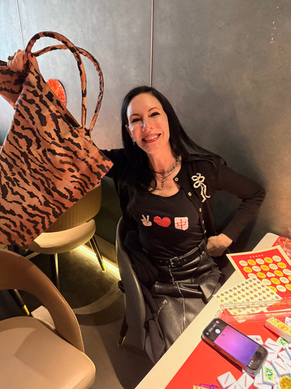 Jumbo Slouchy Denim Tote, EL TIGRE — view 2 of 10