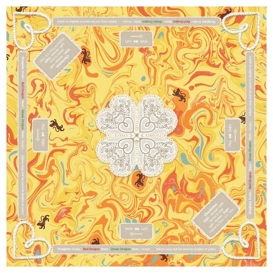 Mahjong Gaming Mat, THANK YOU NOTE, MARIGOLD, ***RULES EDITION