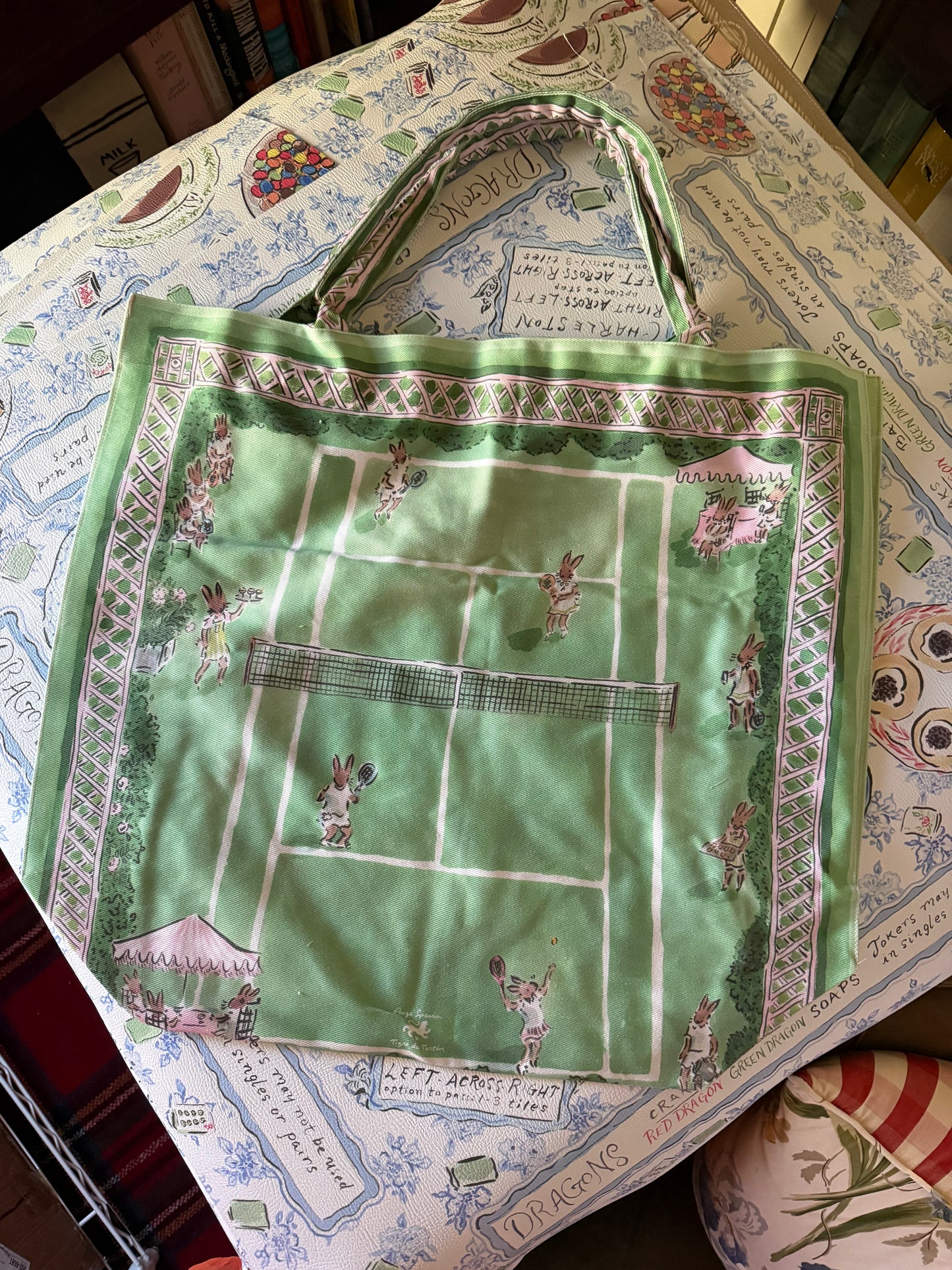 Paige Spearin Jumbo Slouchy Denim Tote, "Bunny Love"