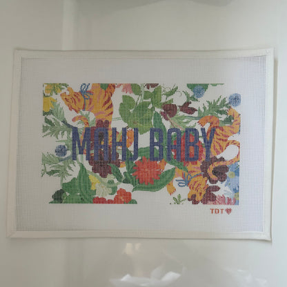 Mahj Baby Needlepoint Canvas, Jardín de Los Jefes