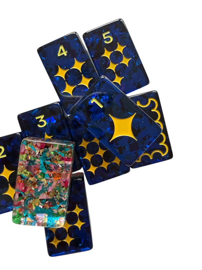 Mahj Pit confetti mahjong tiles — translucent acrylic, iridescent finish — view 8 of 24