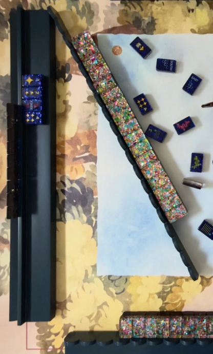 Mahj Pit confetti mahjong tiles — translucent acrylic, iridescent finish — view 3 of 24