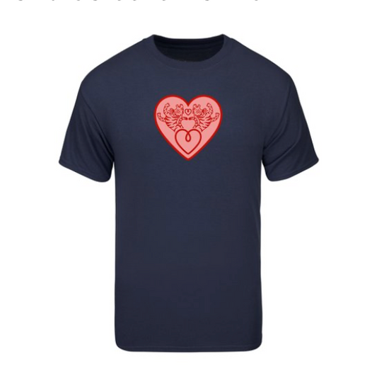 Old School 50/50 T-shirt, TIGER HEART LOGO