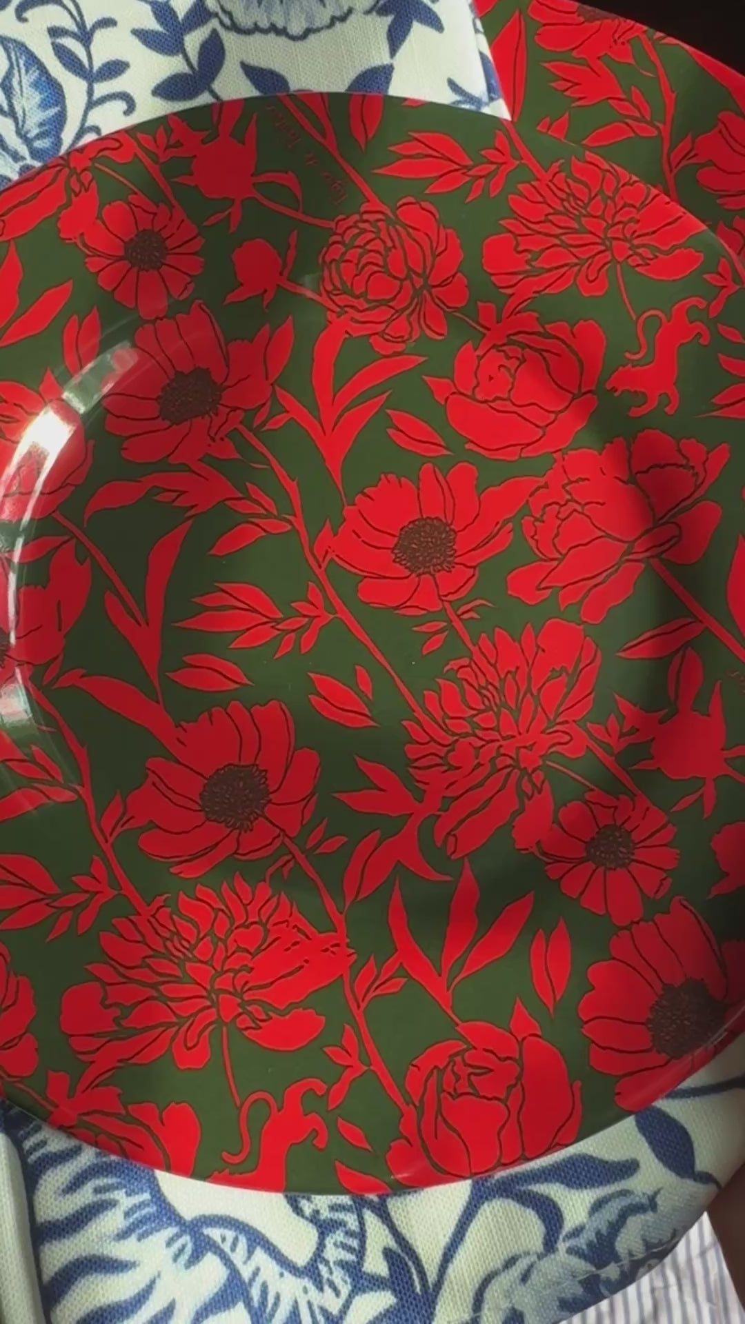 8” Melamine Salad / Dessert Plate, ITALIAN PEONY, Set of 6 – Tigre