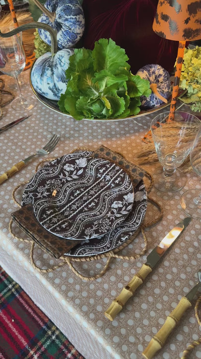 8" Melamine Salad/Dessert Plate, DOMINO GINGERBREAD, Set of 6
