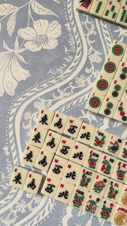House Clovers: Classic American Mahjong Tile Set with Signature Clover Logo