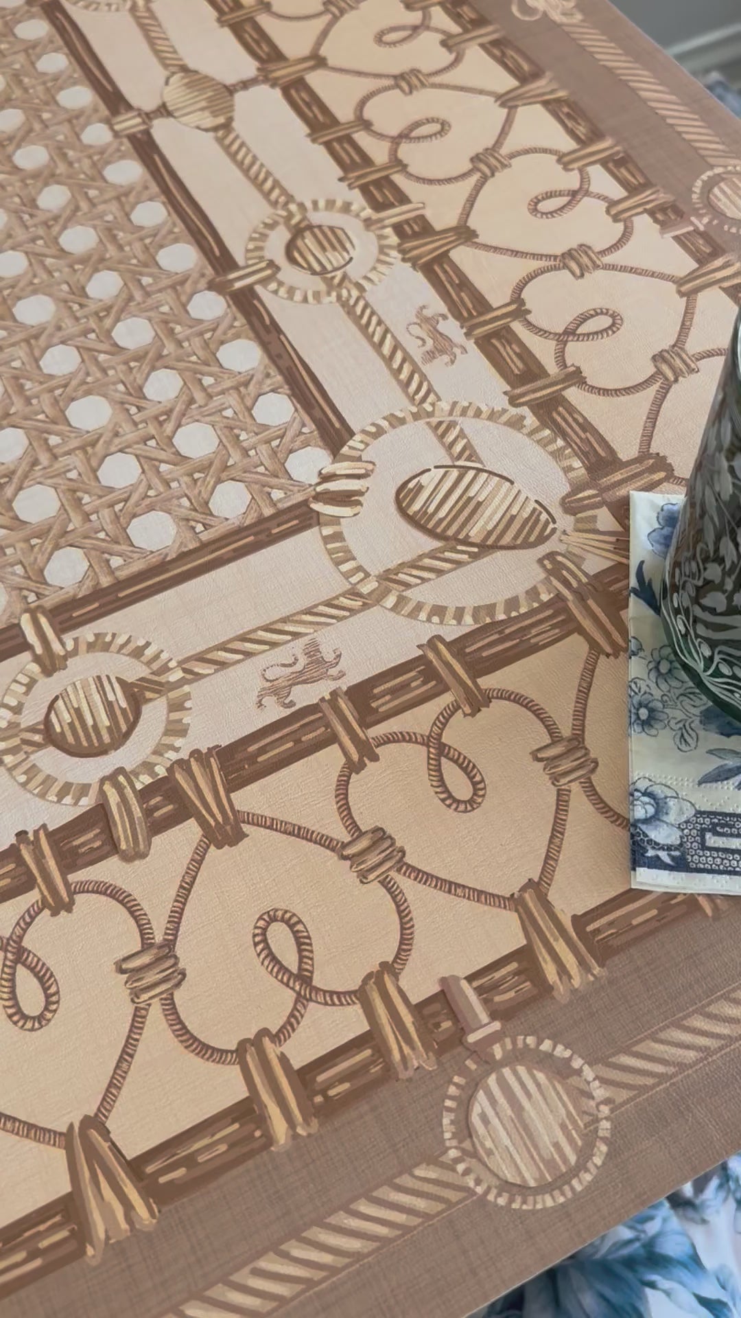 Mahjong Gaming Mat, GARDEN CLUB – Tigre de Tartán