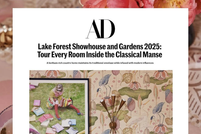 Architectural Digest's Lake Forest Showhouse and Gardens 2025 story, open to a room in the classical manse